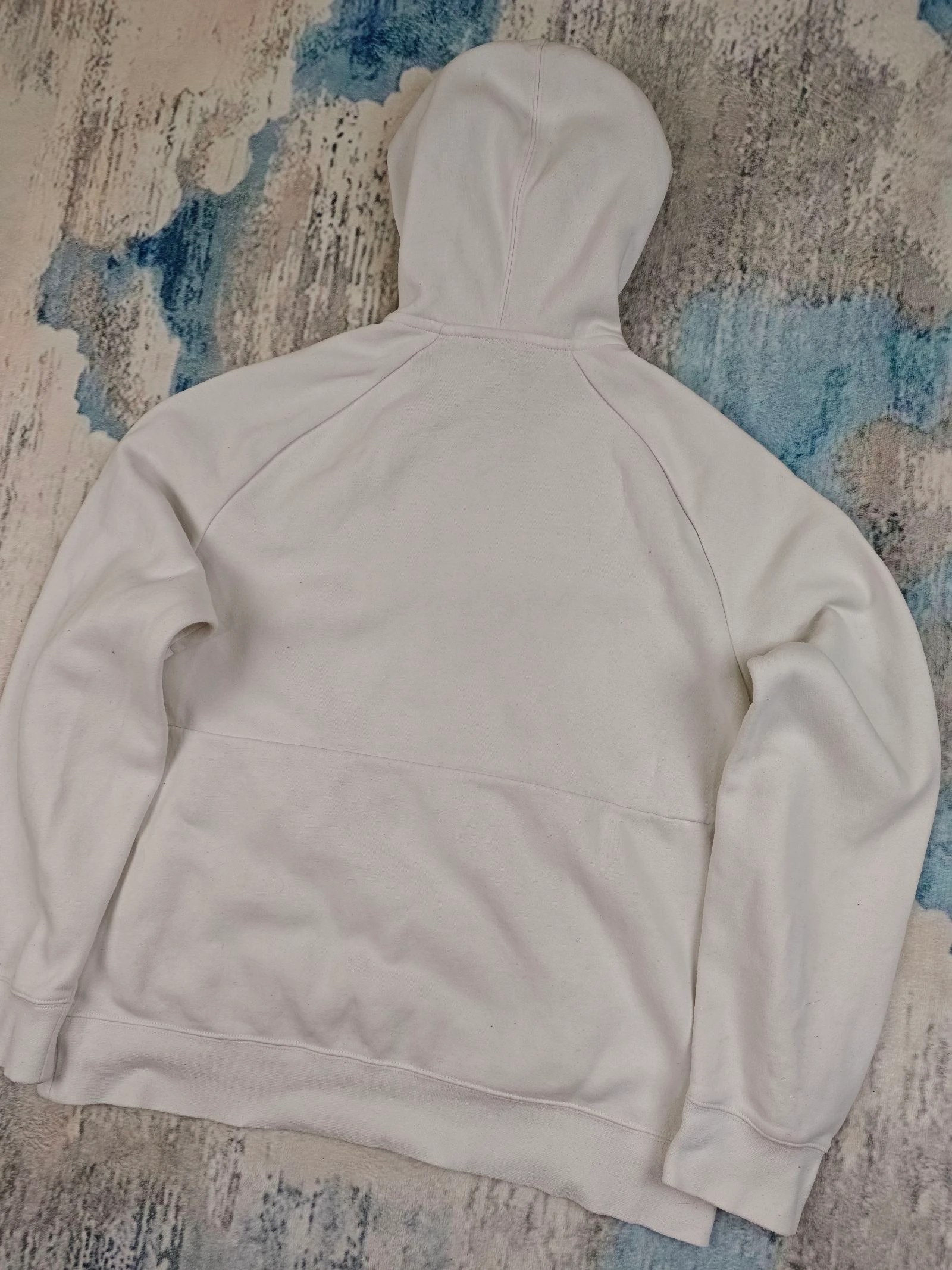 Moletom com capuz Nike Air branco cinza forrado Streetwear Y2K tamanho M – photo 12